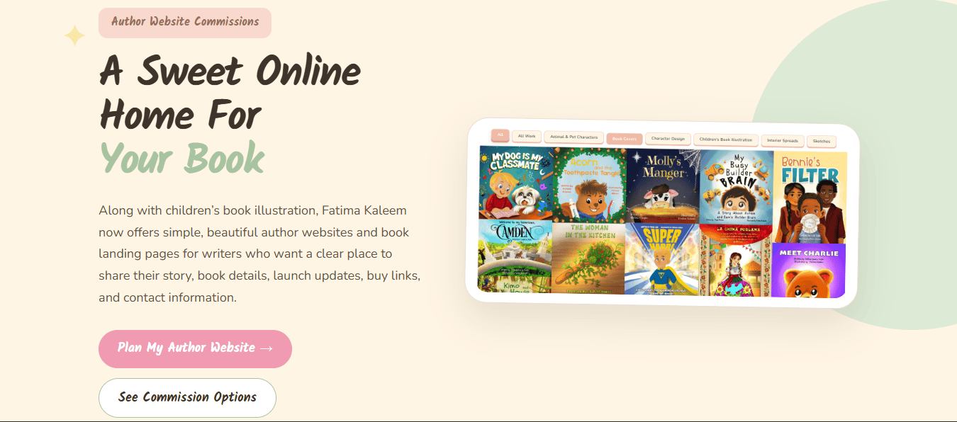Author Website Design Preview